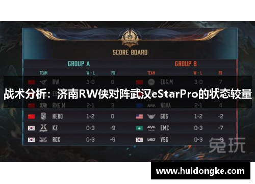 战术分析：济南RW侠对阵武汉eStarPro的状态较量